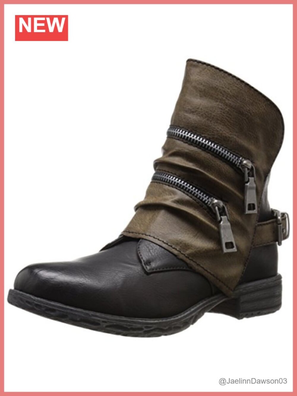 Two Lips ATIA Pointed Toe Block Heel Boots Memory Foam Sole